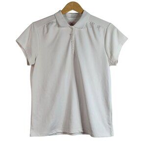 Nautica School Uniform Girls Polo Top White Size XL Plus 16.5 18.5 Short Sleeve